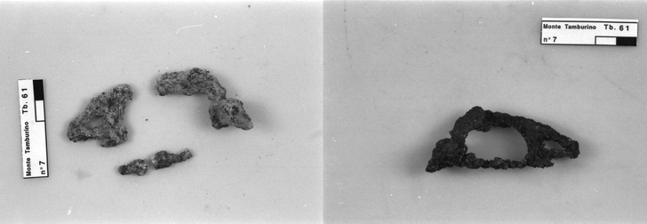 fibula in ferro prima del restauro